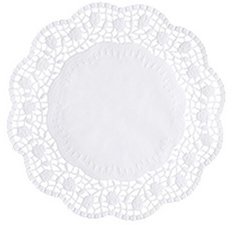 Napperon, rond, diamètre: 360 mm, blanc
