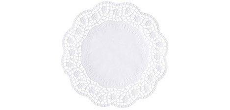 Napperon, rond, diamètre: 320 mm, blanc