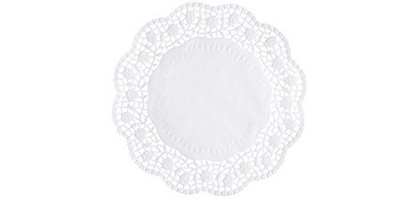 Napperon, rond, diamètre: 360 mm, blanc