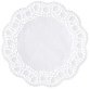 Napperon rond en papier blanc