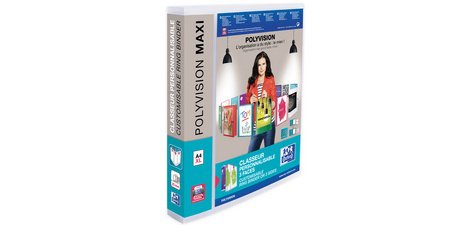 Classeur Panorama Oxford Polyvision Maxi A4 XL 4 anneaux méc-D 25mm transparent