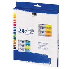 Peinture acrylique el Greco, 12 ml, set de 24