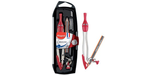 Boîte de compas, 5 pièces, assorti