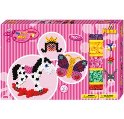 Hama Perles à repasser maxi 'filles', coffret cadeau