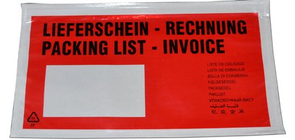 Pochette pour bon de livraison, C6,avec impression