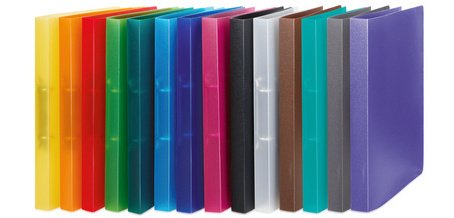 A4 ring binder, 2-ring mechanism, colorless