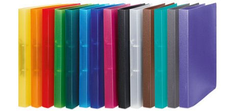 Classeur à anneaux A4, mécanisme à 2 anneaux