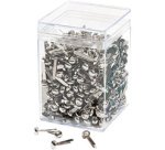 Attaches parisiennes à tête ronde, nickelé brillant