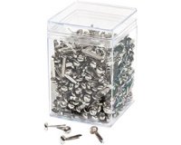 Attaches parisiennes à tête ronde, nickelé brillant