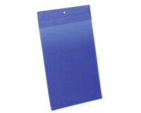 De_funda durable magnetica 210x297 mm plastico azul ventana transparente pack de 10 unidades