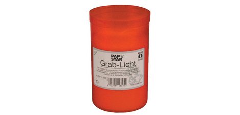 Photophore tombal 3 jours, diamètre: 64 mm, rouge