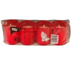 Photophore tombal 'cierge tombale', rouge