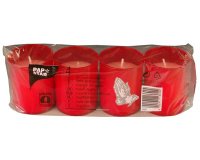 Photophore tombal 'cierge tombale', rouge