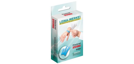 LEINA Kit de sparadraps 'Détectable', 20 pièces, bleu
