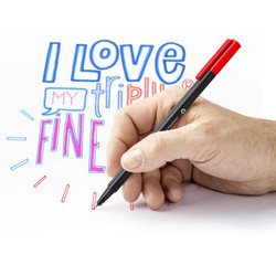 Fineliner triplus BRILLIANT COLOURS - doos van 12 stuks