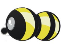 roller de colle 'Klebebiene', look abeille, ruban 15 m