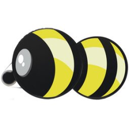roller de colle 'Klebebiene', look abeille, ruban 15 m