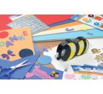 roller de colle 'Klebebiene', look abeille, ruban 15 m