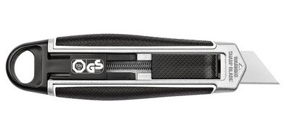 Cutter pour gauchers, lame trapèze, noir/argent