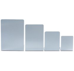 Serre-livres, en aluminium, (L)120 x (P)120 x (H)175 mm