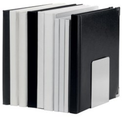 Serre-livres, en aluminium, (L)160 x (P)150 x (H)210 mm