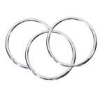 Anneaux porte-clés en métal, diamètre: 20 mm