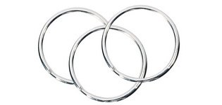 Anneaux porte-clés en métal, diamètre: 20 mm