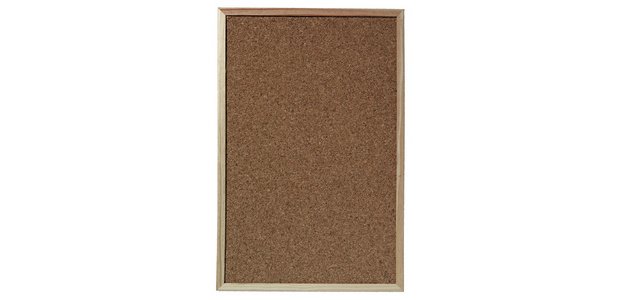 Kurkbord met houten kader