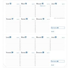 Quo Vadis - Agenda année scolaire - 2025-2026 - Sept-Bi - Quinzainier - Français - Impala - Noir - 12 mois de mi-août à mi-août - 8,8x17 cm