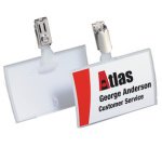 Porte-badge Click Fold, avec clip, 90 x 54 mm