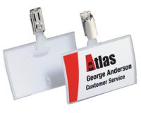 Porte-badge Click Fold, avec clip, 90 x 54 mm