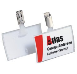 Porte-badge Click Fold, avec clip, 90 x 54 mm