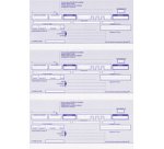 Ramette de traites normalisées, 3 par feuille