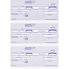 Ramette de traites normalisées, 3 par feuille