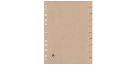 Intercalaires carton TOUAREG, uni, A4, 10 touches