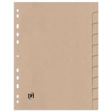 Intercalaires carton TOUAREG, uni, A4, 10 touches