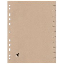 Intercalaires en carton Touareg, uni, A4, 6 touches