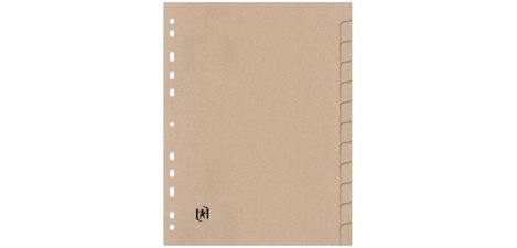 Intercalaires en carton Touareg, uni, A4, 6 touches