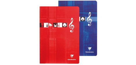 Cahier Musique & Chant piqué 17x22 cm 56 pages grands carreaux - Assortis