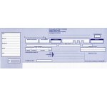 Carnet à souche 'Lettres de change', 102 x 270 mm