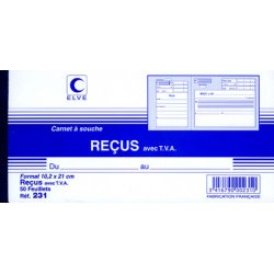 De_elv carnet recu avec tva 105x210 50f 231