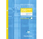 Feuillets mobiles, A4, séyès, 200 pages