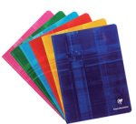 Cahier piqué 17x22 cm 80 pages ligné + marge - Assortis