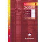 Copies doubles sous étui A4 200 pages perforées petits carreaux + marge
