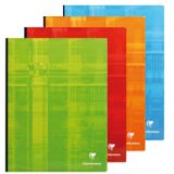 Cahier brochure dos toilé 24x32 cm 288 pages grands carreaux - Assortis