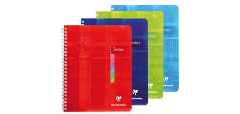 Cahier de textes spirale, 170 x 220 mm, séyès