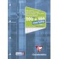 Bloc de cours encollé grand côté A4 200 pages détachables + 100 GRATUITES perforé 4 trous petits carreaux Bleu gris - Bleu gris
