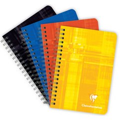 "Clairefontaine Wirebound Small Notebook 5x5 Ruling, 75x120" - Assortment