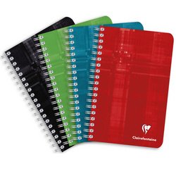 "clairefontaine wirebound small notebook plain ruling, 110x170" - assortment