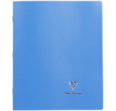Cahier piqué Koverbook 24x32cm 48 pages grands carreaux couverture polypropylène transparent - Assortis